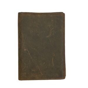 Mens Distressed Brown leather Passport Wallet